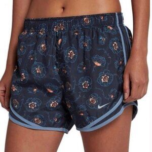 Nike Women's Tempo Running Shorts in Obsidian Blue Floral (M) EUC